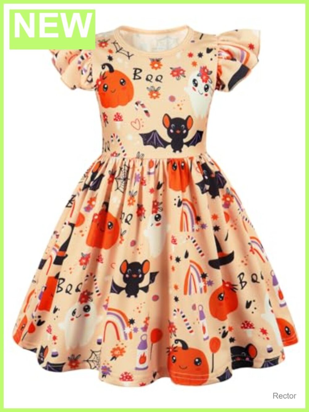 Kids Halloween A-Line Midi Casual Sundress